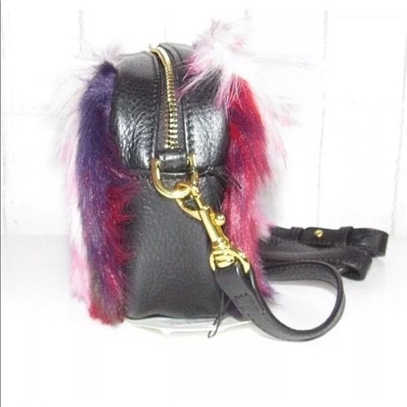 UGG JANEY PATCHWORK FAUX FUR CROSSBODY HANDBAG - Picture 3 of 5